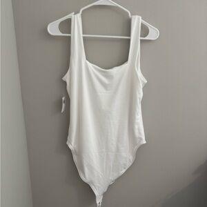 Old Navy White Sleeveless Bodysuit Large